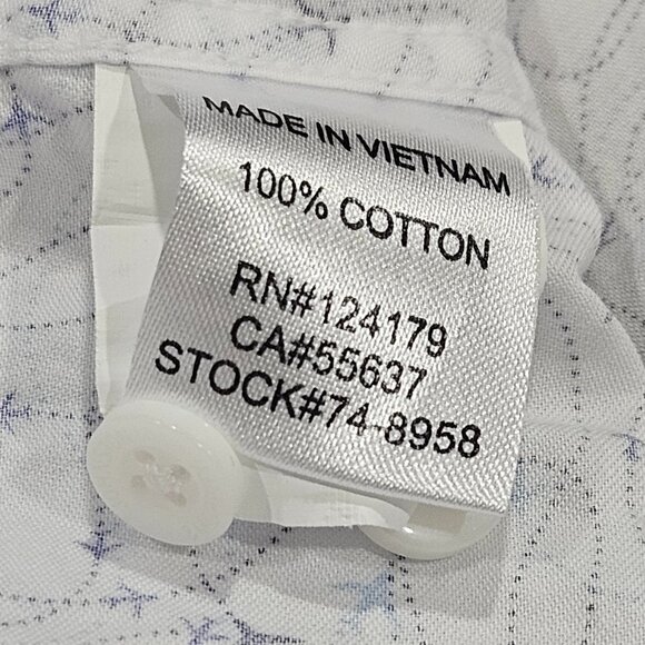 Johnston & Murphy XL Tailored Fit Airplane Print Shirt ✈️ Premium Cotton - Picture 6 of 8